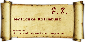 Herlicska Kolumbusz névjegykártya